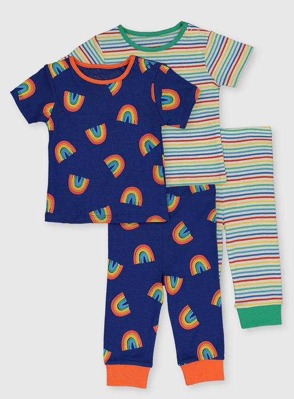 Buy Rainbow Pyjamas 2 Pack 912 months Sleepsuits and pyjamas Argos